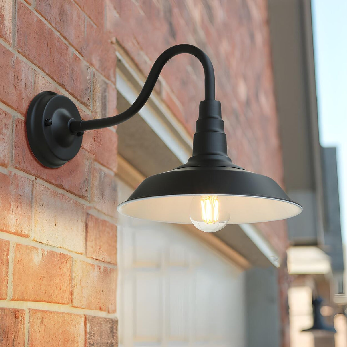 Vintage Industrial Outdoor Cone Metal Wall Sconce Image - 4