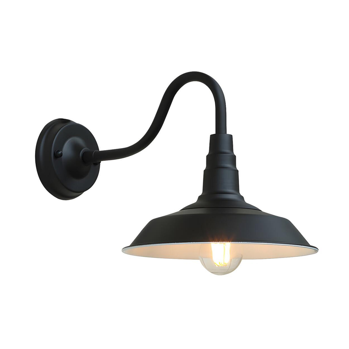 Vintage Industrial Outdoor Cone Metal Wall Sconce Image - 5