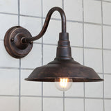 Vintage Industrial Outdoor Cone Metal Wall Sconce Image - 6