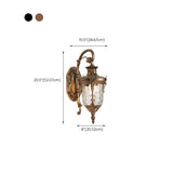 Vintage Lantern Glass Outdoor Ambient Wall Light Bronze Image - 15