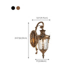 Vintage Lantern Glass Outdoor Ambient Wall Light Bronze Image - 16