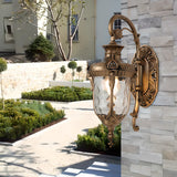 Vintage Lantern Glass Outdoor Ambient Wall Light Bronze Image - 3