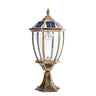Vintage Lantern Glass Solar Outdoor Post Table Lamp Image - 5