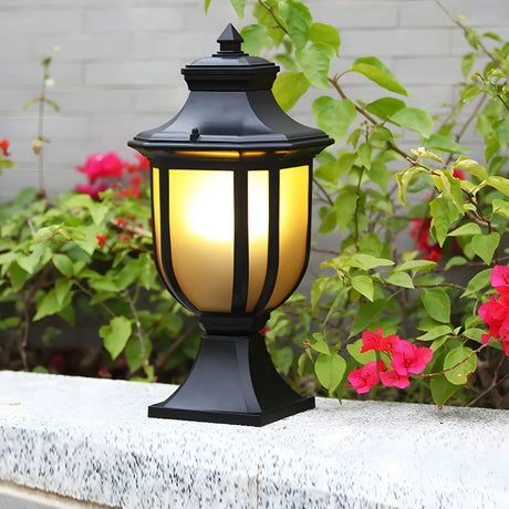 Vintage Lantern Metal Black Outdoor Garden Decor Lamp Image - 1