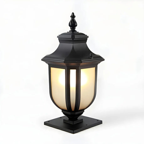 Vintage Lantern Metal Black Outdoor Garden Decor Lamp Image - 2