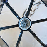 Vintage Lantern-Shaped Glass Outdoor Pendant Light Image - 10