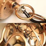 Vintage Moroccan Amber Glass Lantern Pendant Light Image - 7