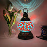 Vintage Moroccan Turkish Portable Glass Table Lamp Image - 11