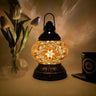 Vintage Moroccan Turkish Portable Glass Table Lamp Image - 14