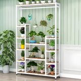 Vintage Multi-Tier Shelves Metal Black Plant Stand Image - 6