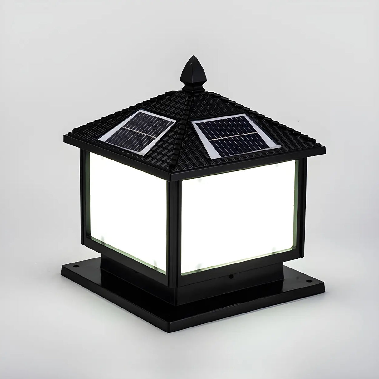 Vintage Oriental Solar Metal Outdoor Lantern Lamp Image - 10