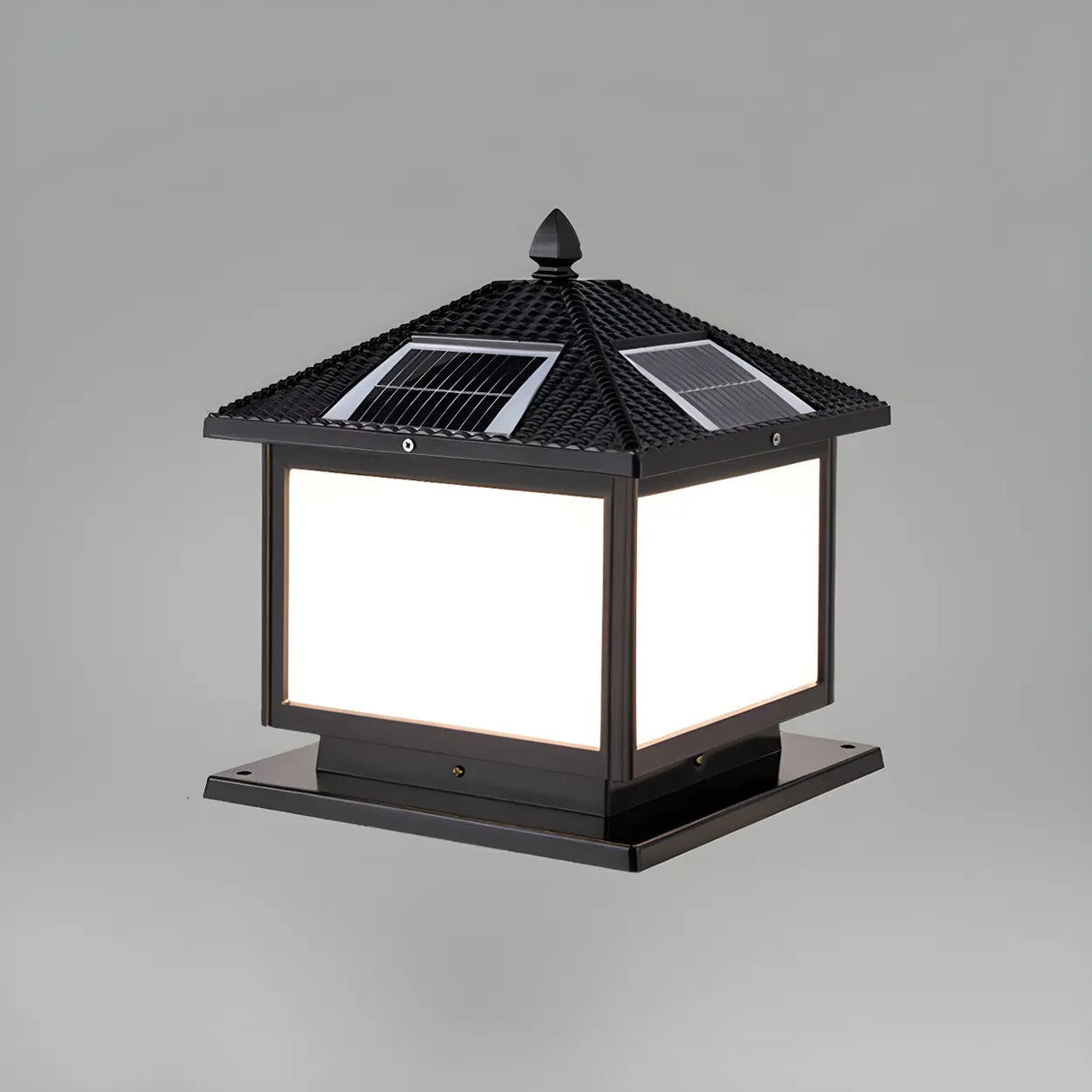 Vintage Oriental Solar Metal Outdoor Lantern Lamp Image - 2
