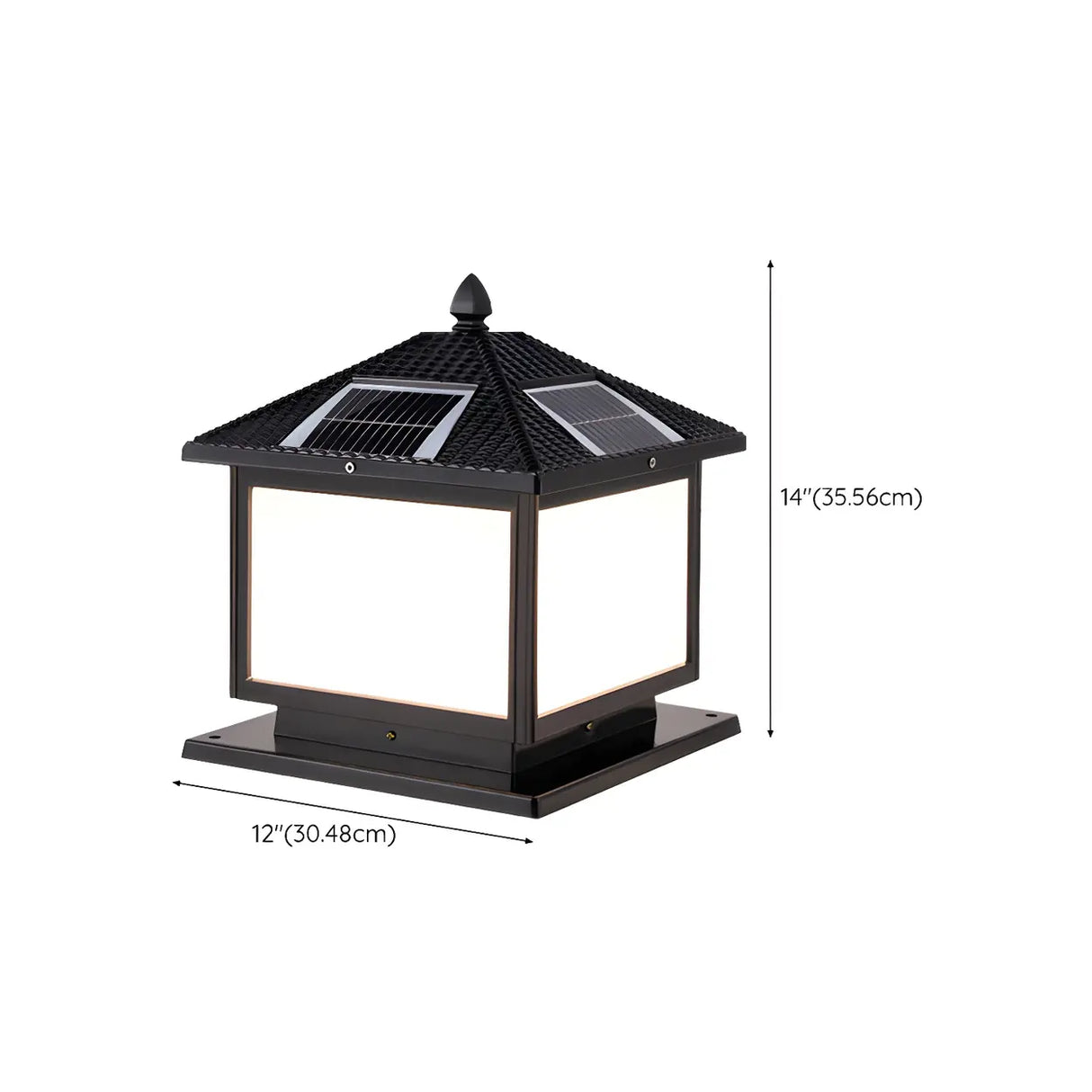 Vintage Oriental Solar Metal Outdoor Lantern Lamp Image - 22