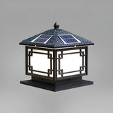Vintage Oriental Solar Metal Outdoor Lantern Lamp Image - 5