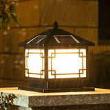 Vintage Oriental Solar Metal Outdoor Lantern Lamp Image - 6