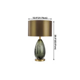 Vintage Oval Glass Table Lamp for Living Room Bronze #size