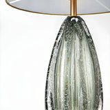 Vintage Oval Glass Table Lamp for Living Room Bronze Image - 6