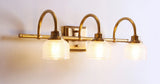 Vintage Prismatic Glass 2 Blubs Bathroom Vanity Light Image - 10