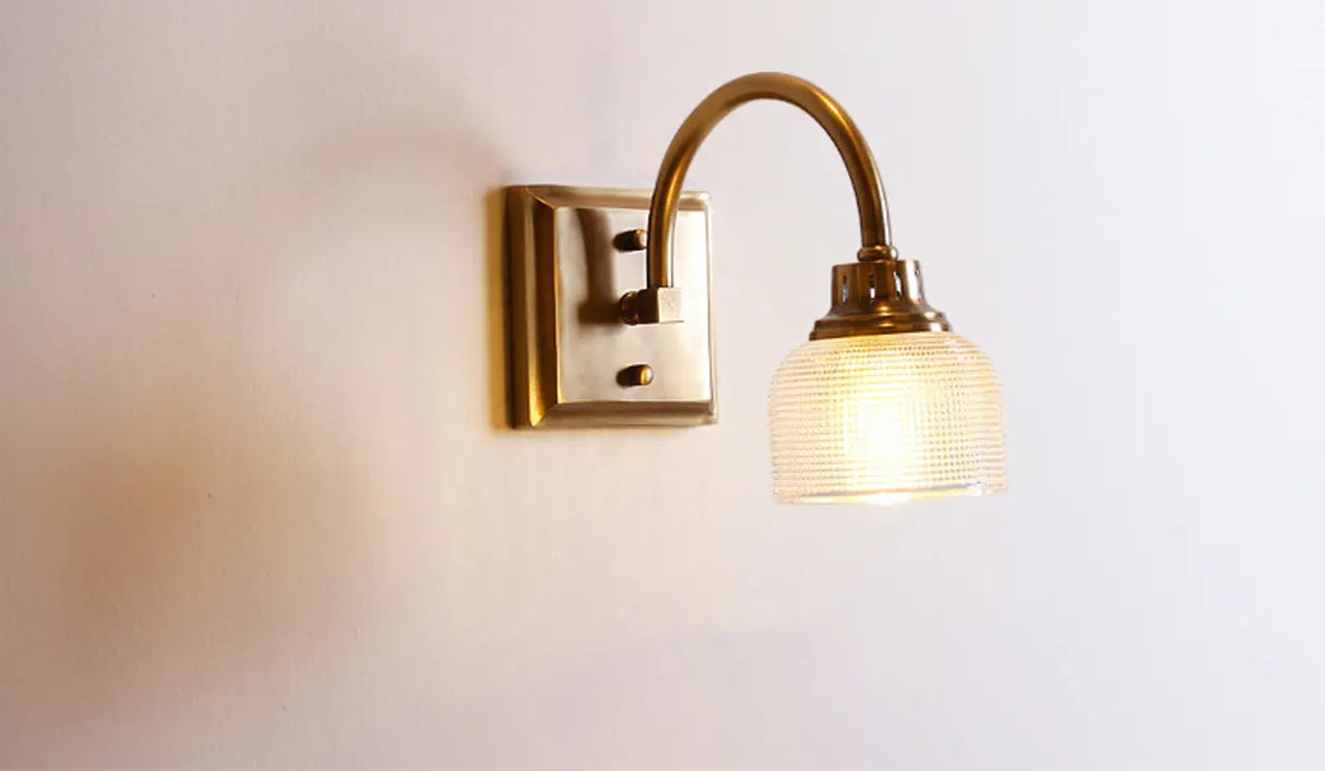 Vintage Prismatic Glass 2 Blubs Bathroom Vanity Light Image - 12