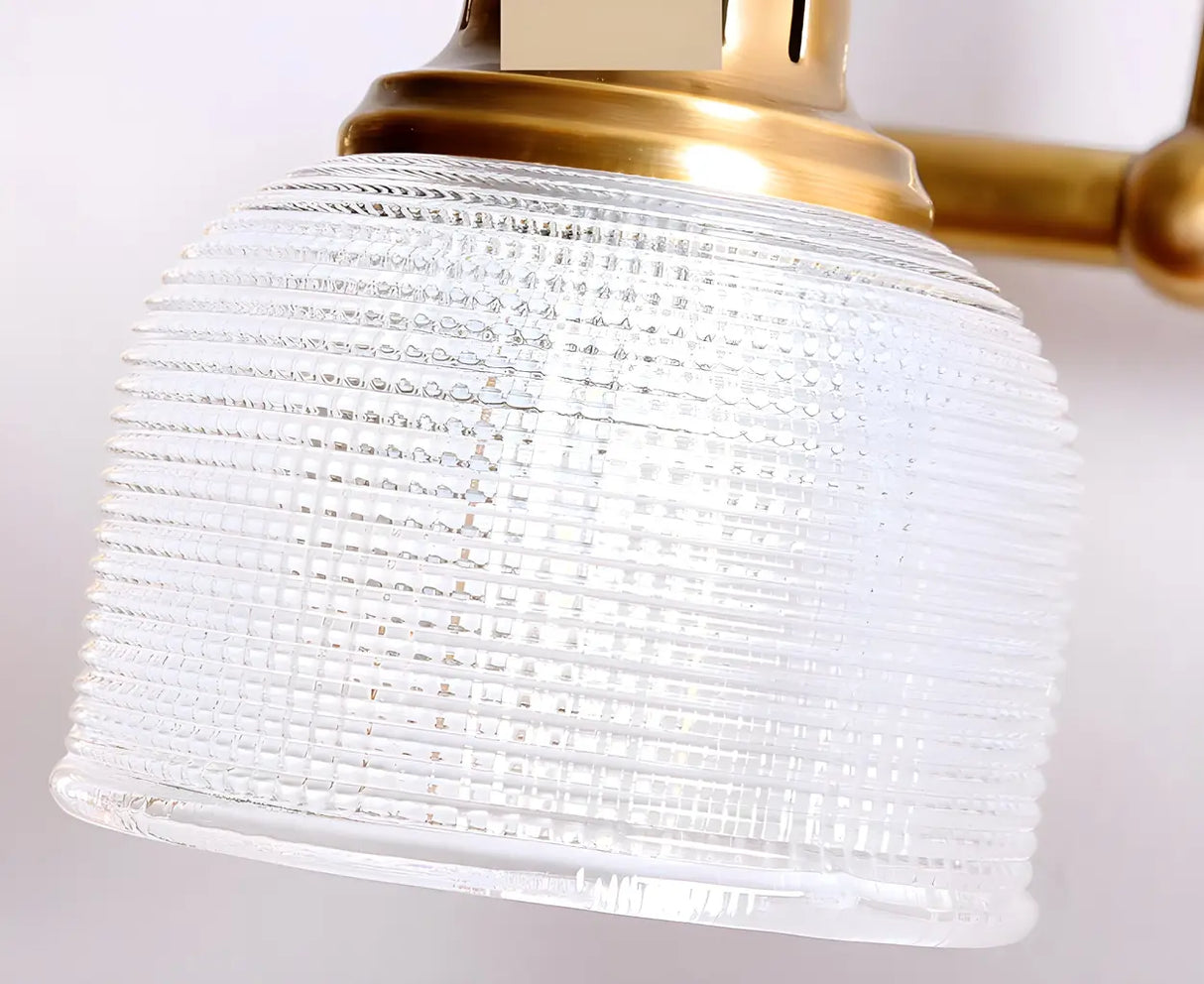 Vintage Prismatic Glass 2 Blubs Bathroom Vanity Light Image - 13