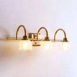 Vintage Prismatic Glass 2 Blubs Bathroom Vanity Light Image - 2