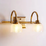 Vintage Prismatic Glass 2 Blubs Bathroom Vanity Light Image - 3