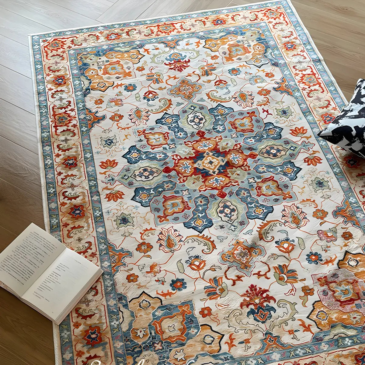 Vintage Rectangle Area Rug Tribal Pattern Area Rug Image - 1