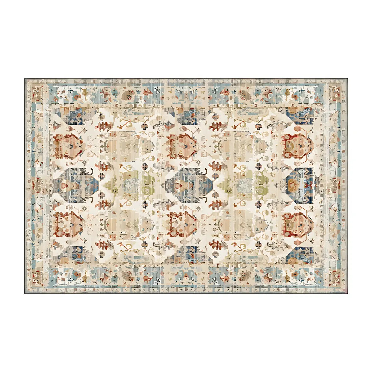 Vintage Rectangle Area Rug Tribal Pattern Area Rug Image - 4