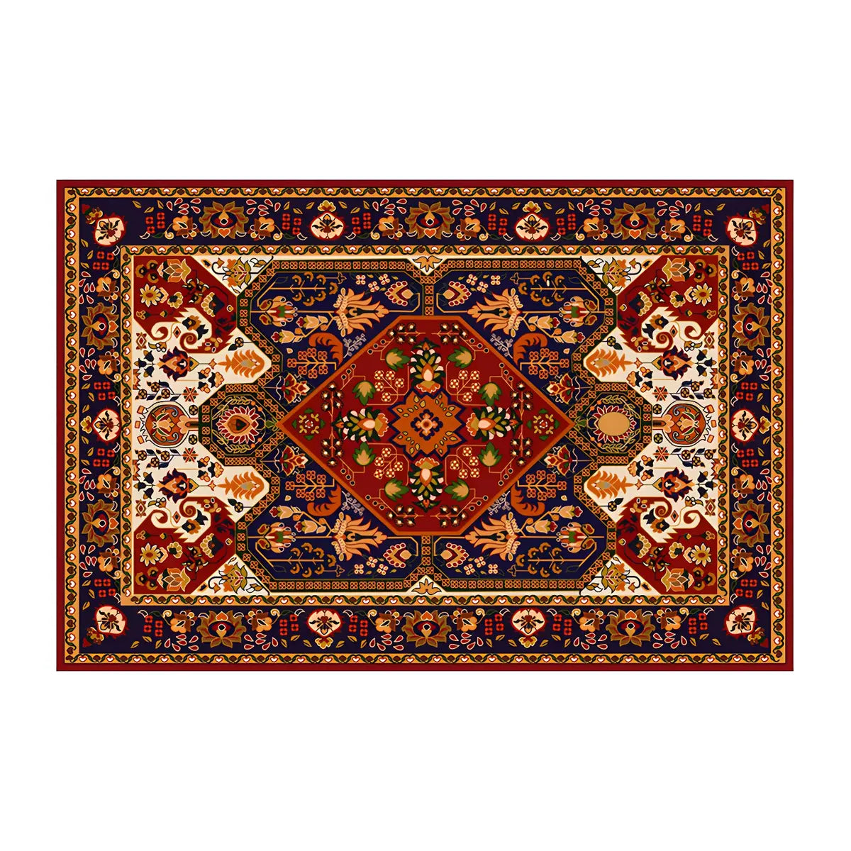 Vintage Rectangle Area Rug Tribal Pattern Area Rug Image - 7