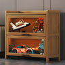 Vintage Rectangular Bamboo Living Room Display Cabinet Image - 15