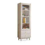 Vintage Rectangular Cabinet Wooden Vertical Bookcase Image - 14