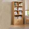 Vintage Rectangular Wood Finish Storage Tall Bookcase Image - 3