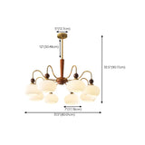Vintage Round Ball Metal Dining Room Gold 3-Light Chandelier Image - 18