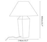 Vintage Rustic Plaid Cone Shade Walnut Wood Base Table Lamp #size