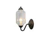 Vintage Shabby Chic Glass Steel Base Dimmable Wall Sconce Image - 18