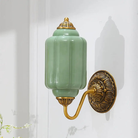 Vintage Shabby Chic Glass Steel Base Dimmable Wall Sconce Image - 2
