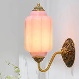 Vintage Shabby Chic Glass Steel Base Dimmable Wall Sconce Image - 3