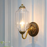 Vintage Shabby Chic Glass Steel Base Dimmable Wall Sconce Image - 4
