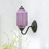 Vintage Shabby Chic Glass Steel Base Dimmable Wall Sconce Image - 9