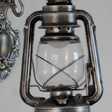 Vintage Silver Outdoor Lantern Waterproof Wall Sconce Image - 10