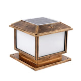 Vintage Simple Square Metal Outdoor Solar Garden Lamp Image - 3