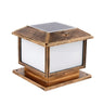 Vintage Simple Square Metal Outdoor Solar Garden Lamp Image - 3