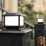 Vintage Simple Square Metal Outdoor Solar Garden Lamp Image - 4