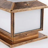 Vintage Simple Square Metal Outdoor Solar Garden Lamp Image - 9