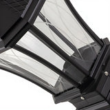 Vintage Solar Glass Lantern Outdoor Garden Post Light Image - 10