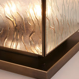 Vintage Solar Glass Outdoor Lantern Table Lamp Bronze Image - 9