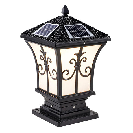 Vintage Solar Lantern Metal Outdoor Garden Table Lamp Image - 2