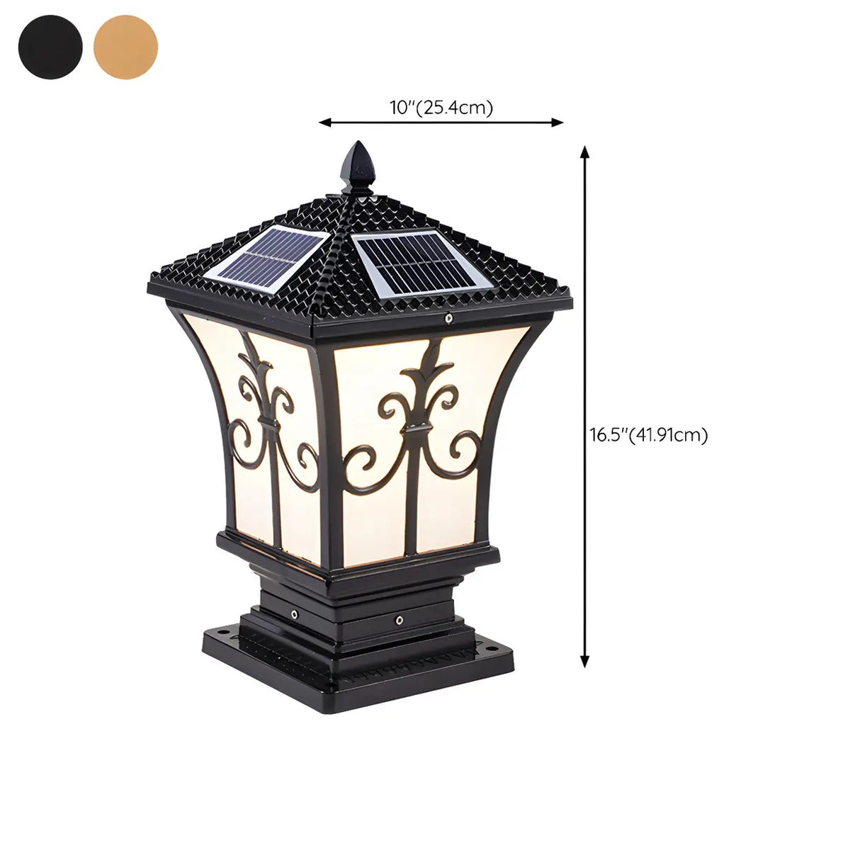 Vintage Solar Lantern Metal Outdoor Garden Table Lamp Image - 20