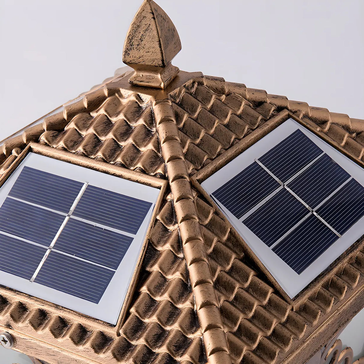 Vintage Solar Lantern Metal Outdoor Garden Table Lamp Image - 9