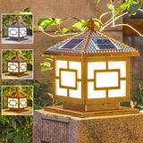 Vintage Solar Lantern Metal Outdoor Patio Table Lamp Image - 5